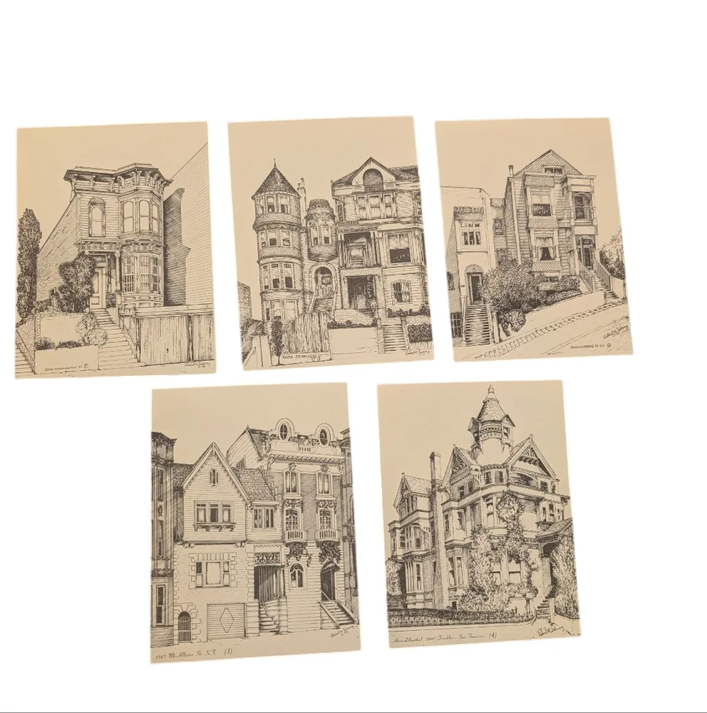 Vintage Victorian San Francisco Artist Robert M. Sebring Art Print Card Set Rare